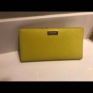 Bright yellow Kate spade wallet